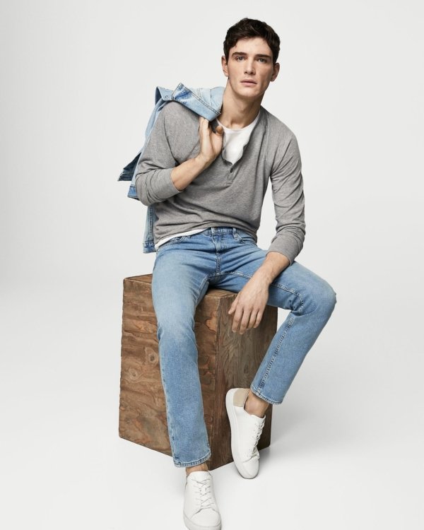 Slim-fit light wash Jan jeans